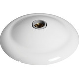 Plafonier Branco Grande Com Bocal De Louça E 27 Kit 3 Peças