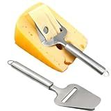 Plaina De Queijo Cortador Fatiador De Frios Manual Inox Cozinha Aço Inox 22 Cm