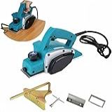 Plaina Elétrica 110V 220V Plainadora Profissional 750W Madeira Kit De Acessórios Inclusos
