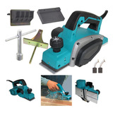 Plaina Elétrica Manual Madeira Desengrossadeira Maquina Cor Azul aço 220v