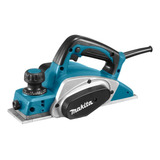 Plaina Elétrica Manual Makita Kp0800k 82mm 220v Cor Azul