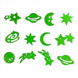 Planetas Fluorescente Brilha Escuro Adesivo Parede Teto Neon
