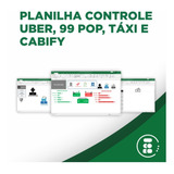 Planilha Controle Uber 99pop Táxi Cabify