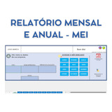 Planilha Relatório Mensal E Anual Mei receitas Brutas 