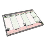 Planner De Mesa Semanal Permanente Panda A5 52fls