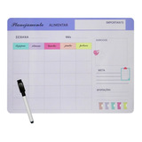 Planner Magnético Semanal Imã Lousa P Geladeira Planejamento