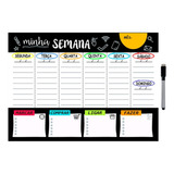 Planner Mural Decorativo Minha Semana Canetinha 29 X 40 Cm