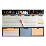 Planner Mural Decorativo Minha Semana Canetinha 29 X 40 Cm