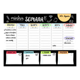 Planner Organizador Tarefas Quadro Magnético Lousa 20x26cm