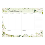 Planner Semanal De Mesa 52 Folhas A4 Permanente Florais