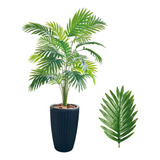 Planta Artificial Palmeira Com Vaso Polietileno Cone Romano