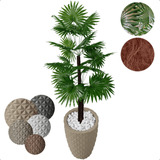 Planta Artificial Palmeira Leque Grande Com