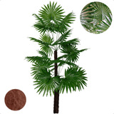 Planta Artificial Palmeira Leque Verde Sem