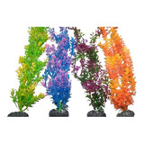Plantas Artificiais Aquário Color2 Kit 04 Un 37 À 40 Cm