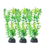 Plantas Artificiais Verde Aquário Decoração Kit