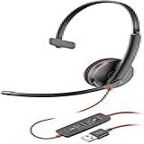 Plantronics Blackwire C3210 Fone De Ouvido Com Cancelamento De Ruído E Braço De Microfone Flexível Preto