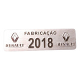 Plaqueta Etiqueta Ano De Fabricação Renault 2018