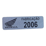 Plaqueta Etiqueta Ano Fabricacao