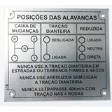 Plaqueta Placa 3 Marchas Jeep Willys Cambio Painel Cj3 Cj5