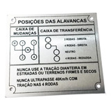 Plaqueta Placa 4 Marchas Jeep Willys Cambio Painel Chevette