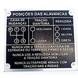 Plaqueta Placa 4m Marcha Jeep Willys Cambio Painel Clark Gm
