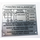 Plaqueta Placa 4m Marcha Jeep Willys Cambio Painel Clark Gm