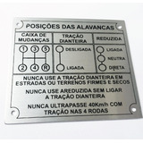 Plaqueta Placa 5 Marchas Jeep Willys Cambio Painel Clark Cj