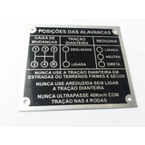 Plaqueta Placa 5m Marchas Jeep Willys Cambio Painel Clark Gm