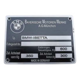 Plaqueta Tarjeta Identificacao Bmw