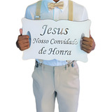 Plaquinha Casamento Entrada Jesus Nosso Convidado De Honra
