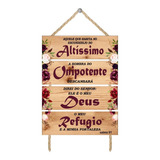 Plaquinha Decorativa Religiosa Salmo 91 Oração Frase Biblíca