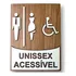 Plaquinha Para Banheiro Acessível Wc Sanitário Pcd Mdf 3mm Unissex Acessível