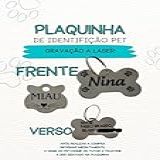 Plaquinha Pingente De Identificação PET Gravação A Laser Com Nome Do PET Ossinho