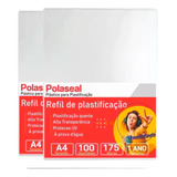 Plástico Para Plastificação A4 200un Polaseal 0 07 175mic