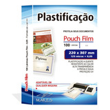 Plástico Para Plastificação A4 220x307x0 05mm 100 Folhas