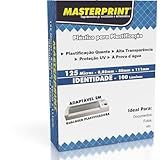 Plástico Para Plastificação Para RG 80mm X 111mm 125 Micras 0 05 Pacote Com 100 Unidades Masterprint