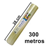 Plástico Pvc Papel Filme Rolo Stretch 38cm X 300m Embalagem