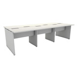 Plataforma De Trabalho 6 Lugares 360cm X 120cm Pé Painel F5