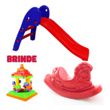 Play Ground Infantil Escorregador Infantil 200 Blocos Brinde
