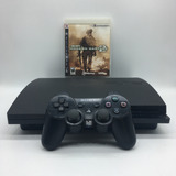 Play Station 3 Slim 150gb Preto Usado + Call Of Duty Modern Warfare 2