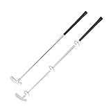 PLAYEAGLE Putter De Golfe Taco De Golfe Clássico De Aço Inoxidável Mini Golfe Bidirecional Júnior E Adultos Para Homens Destro Canhoto Interior Exterior 86 Cm De Comprimento Preto 