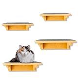Playgorund Para Gatos 4Pçs 2Pçs M E 2Pçs G Premium Ressitente Já Montado Com Kit Fixação Seguro CARPETE GRAFITE
