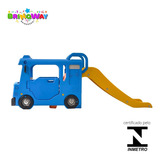 Playground 2x1 Ônibus Escorregador Importway C Kit Golf Azul