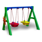 Playground Balanço Bebê Jet Duplo C Suporte E Timão Freso Cor Colorido