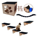 Playground Gato 7 Pcs Kit Play Nicho Escova Parede Oferta