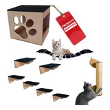 Playground Gato 8 Pcs Ponte Prateleira Degrau Brindes p 