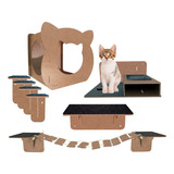 Playground Gato 8 Peças Super Resistente Com Comedouros