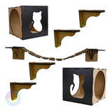 Playground Para Gato 2 Toca Nicho 4 Degraus 1 Ponte