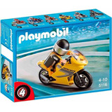 Playmobil 5116 Moto Amarela Compet Motorbike Superbike Misb