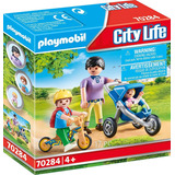 Playmobil 70284 Mãe C Crianças Bicicleta Carrinho Prod.europ